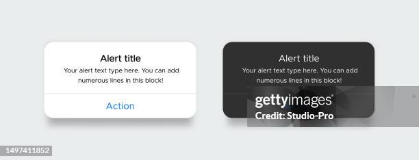 ilustrações, clipart, desenhos animados e ícones de modelo de modelo de notificação de alerta - black studio