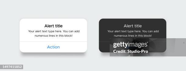 bildbanksillustrationer, clip art samt tecknat material och ikoner med alert notification mockup template - glömsk