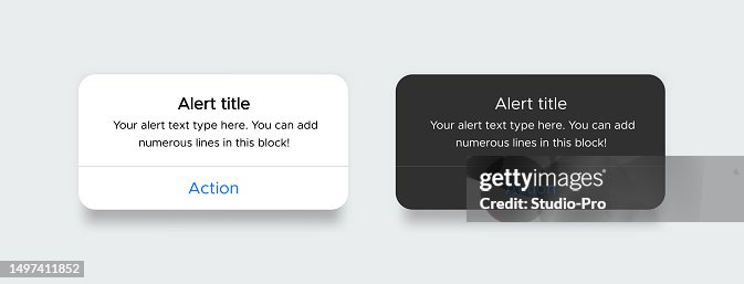 Alert notification mockup template Alert notification mockup template