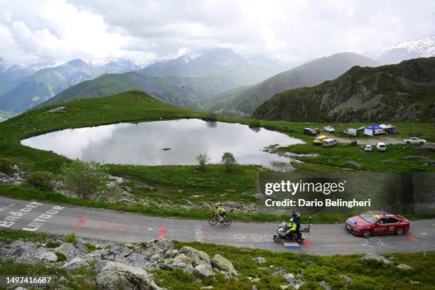 Jonas Vingegaard of Denmark and Team Jumbo-Visma - Yellow Leader Jersey attacks during the 75th Criterium du Dauphine 2023, Stage 7 a 147.9km stage...