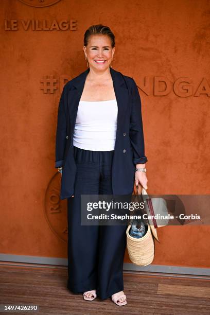 Maria Teresa de Luxembourg attends the 2023 French Open at Roland Garros on June 10, 2023 in Paris, France.