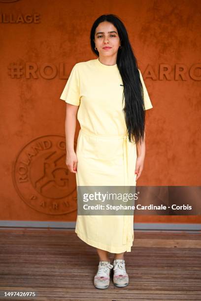 Hafsia Herzi attends the 2023 French Open at Roland Garros on June 10, 2023 in Paris, France.