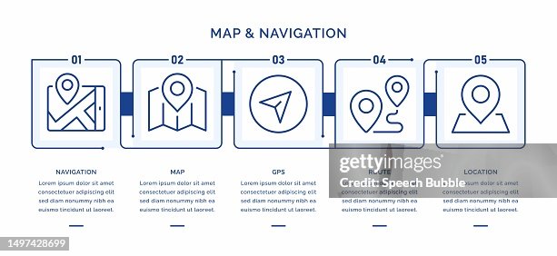 Map and Navigation Vector Infographic Template. Map and Navigation Vector Infographic Template.
