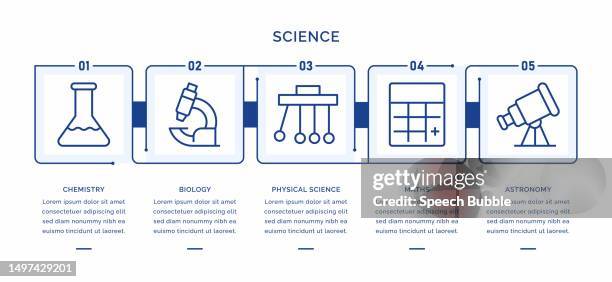 science vector infographic template. - space exploration capsule stock illustrations