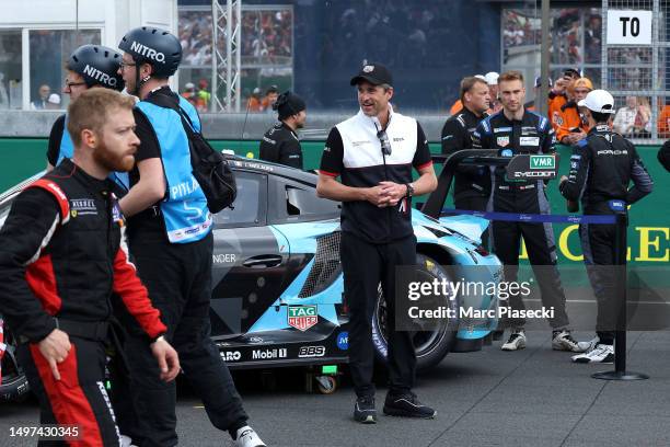 Patrick Dempsey attends the 100th anniversary of the 24 Hours of Le Mans at the Circuit de la Sarthe June 10, 2023 in Le Mans, France.