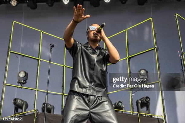 Isah performs on stage during day 2 of Neon Festival 2023 on June 10, 2023 in Trondheim, Norway.