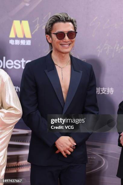 Actor Nicholas Tse Ting-fung arrives at the red carpet for 2023 Weibo Movie Night on June 10, 2023 in Suzhou, Jiangsu Province of China.