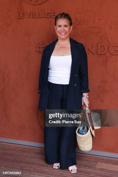 Maria Teresa, Grand Duchess of Luxembourg attends the 2023 French Open at Roland Garros on June 10, 2023 in Paris, France.