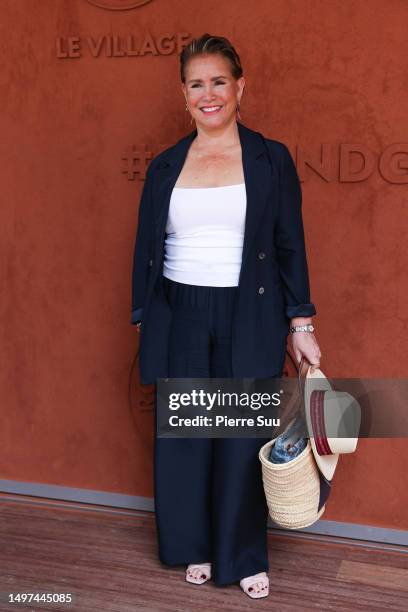 Maria Teresa, Grand Duchess of Luxembourg attends the 2023 French Open at Roland Garros on June 10, 2023 in Paris, France.