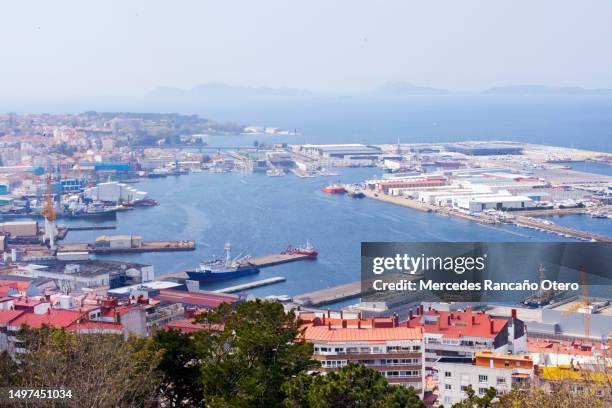 puerto de vigo, provincia de pontevedra, galicia, españa. - vigo fotografías e imágenes de stock