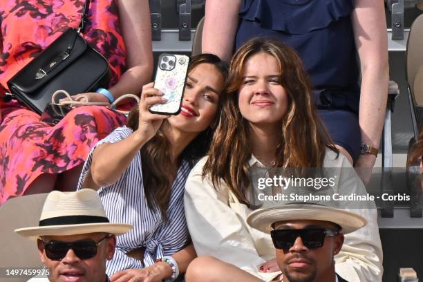 Jessica Alba and Honor Marie Warren attend the 2023 French Open at Roland Garros on June 10, 2023 in Paris, France.