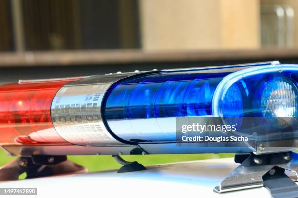 crime scene concept - police car - police photos et images de collection