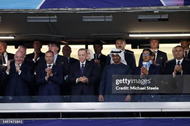 Gianni Infantino, President of FIFA, Aleksander Ceferin, President of UEFA, Recep Tayyip Erdogan, President of Turkey, Sheikh Mohamed bin Zayed...