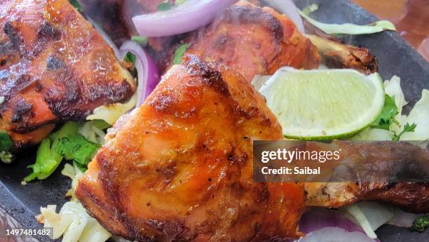 indian food - chicken tandoori stock pictures, royalty-free photos & images