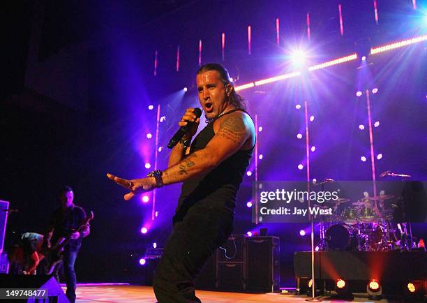 Scott Stapp of Creed perform in concert at The Redding Civic Auditorium on August 2, 2012 in Redding, California.