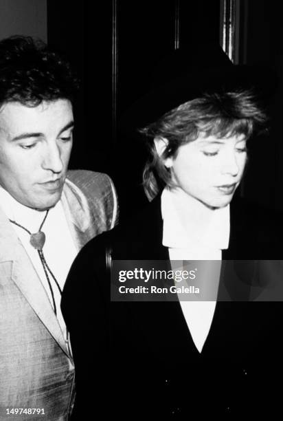 Bruce Springsteen and Julianne Phillips attend Second Annual Rock N Roll Hall of Fame Awards on January 21, 1987 at the Waldorf Astoria Hotel in New...