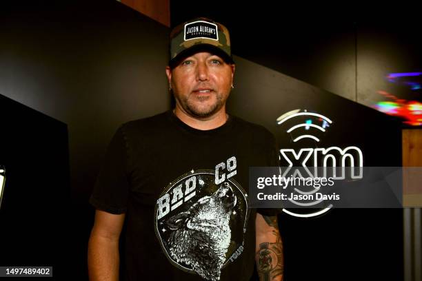 Jason Aldean attends SiriusXM's The Music Row Happy Hour Live On The Highway from Margaritaville on June 10, 2023 in Nashville, Tennessee.