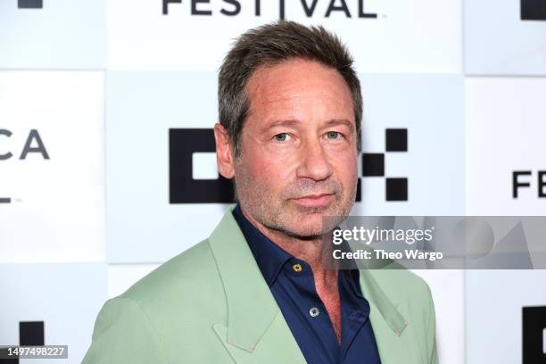 David Duchovny attends "Bucky F*cking Dent" premiere during the 2023 Tribeca Festival at BMCC Theater on June 10, 2023 in New York City.