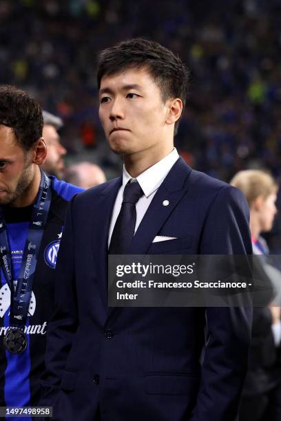 Steven Zhang looks on at the end of the UEFA Champions League 2022/23 final match between FC Internazionale and Manchester City FC at Ataturk Olympic...