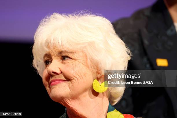 Annette Badland speaks onstage during Apple TV+'s "Ted Lasso" Season Three FYC at Saban Media Center on June 10, 2023 in North Hollywood, California.