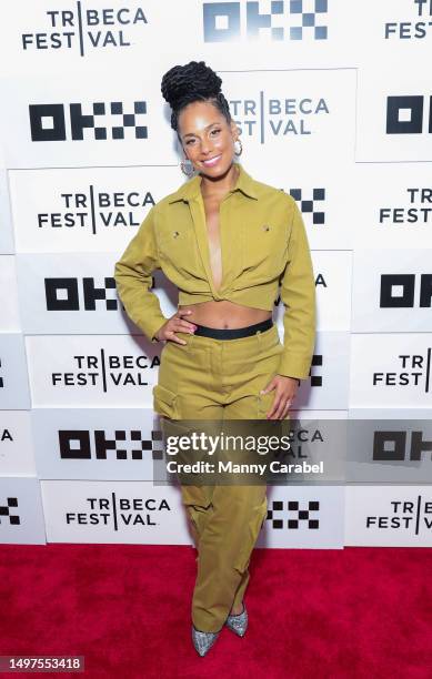 Alicia Keys attends the "Uncharted" premiere during the 2023 Tribeca Festival at BMCC Tribeca PAC on June 10, 2023 in New York City.