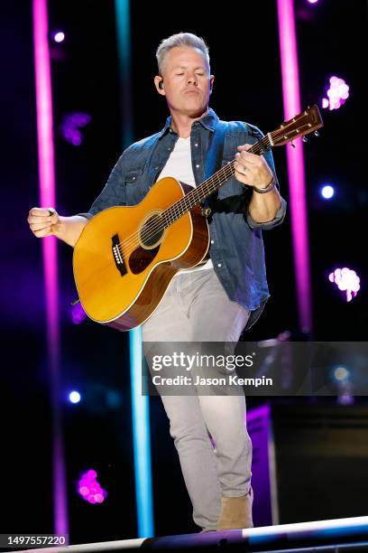 Trevor Rosen of Old Dominion performs on stage during day three of CMA Fest 2023 at Nissan Stadium on June 10, 2023 in Nashville, Tennessee.