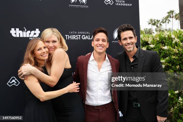 Tamara Braun, Stacy Haiduk, Mike Manning, and Brandon Beemer attend The Thirst Project's 14th annual Thirst Gala at Paramount Pictures Studios on...