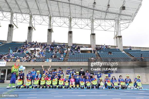 Holly-kun Mascot of Mito Hollyhock during the J.LEAGUE Meiji Yasuda J2 20th Sec. Match between Mito Hollyhock and JEF United Chiba at K's denki...