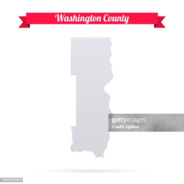 washington county, minnesota. map on white background with red banner - stillwater minnesota stock illustrations