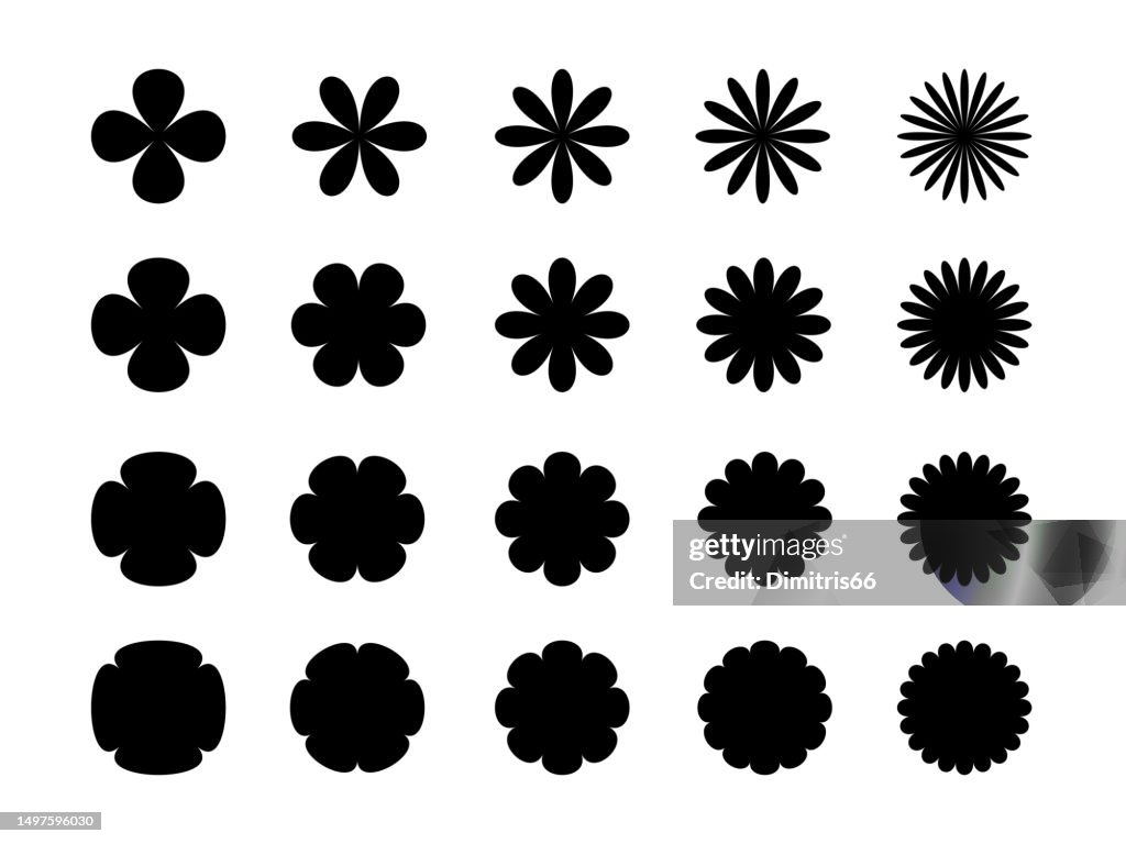 Blumensymbol-Set