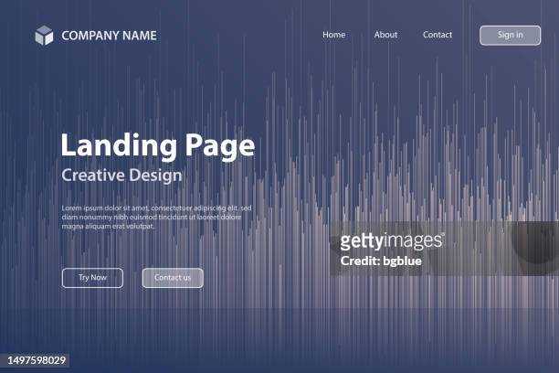 landing page template - abstract background with vertical lines and gray gradient - cool office stock illustrations