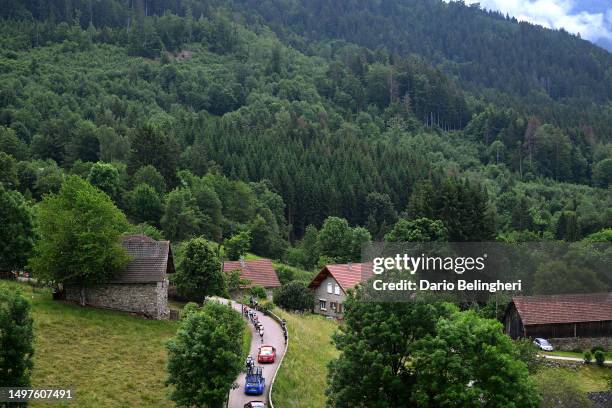 Tiesj Benoot of Belgium and Team Jumbo-Visma, Franck Bonnamour of France and AG2R Citroën Team, Julian Alaphilippe of France and Team Soudal - Quick...