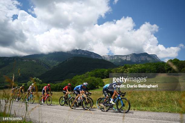 Tiesj Benoot of Belgium and Team Jumbo-Visma, Franck Bonnamour of France and AG2R Citroën Team, Julian Alaphilippe of France and Team Soudal - Quick...