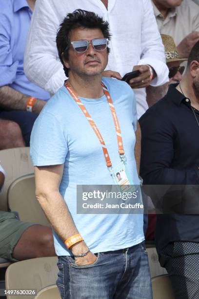 David Gategno aka David Marouani attends the 2023 French Open at Roland Garros on June 09, 2023 in Paris, France.