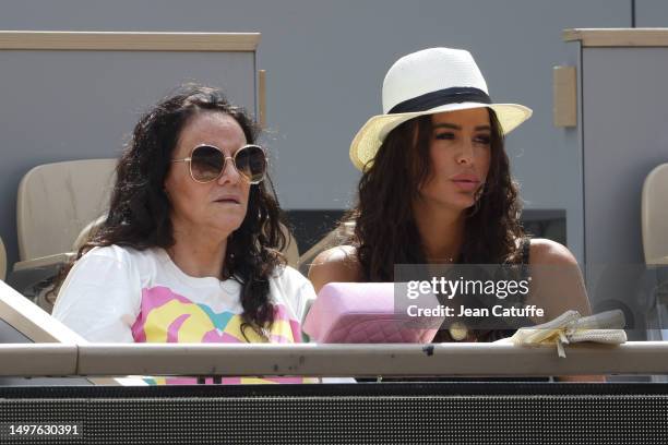 Maite Paz and Jade Lagardere Foret attend the 2023 French Open at Roland Garros on June 09, 2023 in Paris, France.