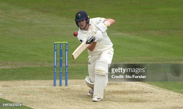 Glamorgan batsman Sam Northeast in batting action during day one of the LV= Insurance County Championship Division 2 match between Durham and...