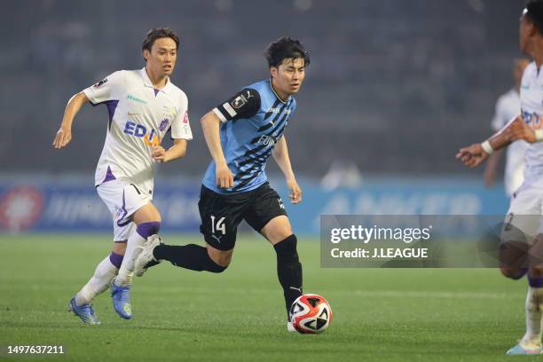 Yasuto WAKIZAKA of Kawasaki Frontale in action during the J.LEAGUE Meiji Yasuda J1 17th Sec. Match between Kawasaki Frontale and Sanfrecce Hiroshima...