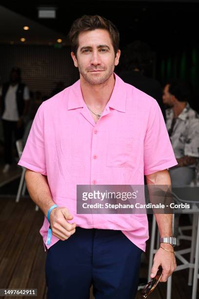 Jake Gyllenhaal attends the 2023 French Open at Roland Garros on June 11, 2023 in Paris, France.