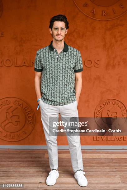 Pierre Niney attends the 2023 French Open at Roland Garros on June 11, 2023 in Paris, France.