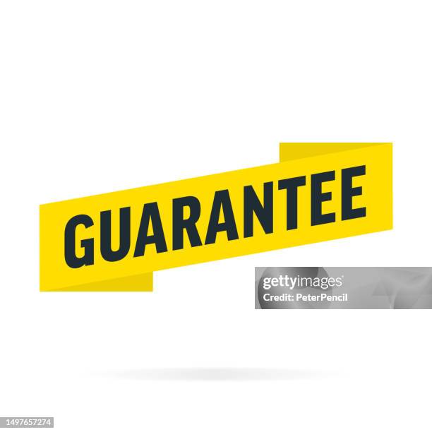 guarantee - ribbon, banner, label template. vector stock illustration with text - dog collar white background stock illustrations