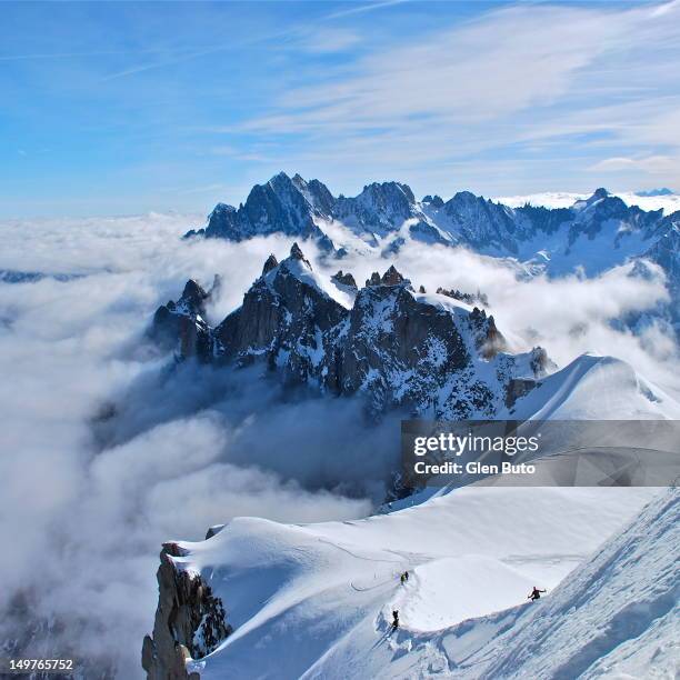 french alps - mont blanc massif stock pictures, royalty-free photos & images