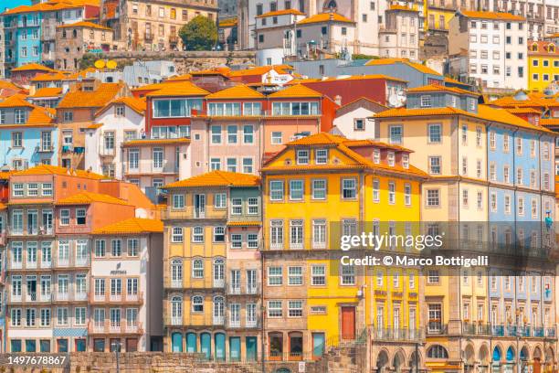 ribeira district cityscape in porto, portugal - ribeira porto stock pictures, royalty-free photos & images