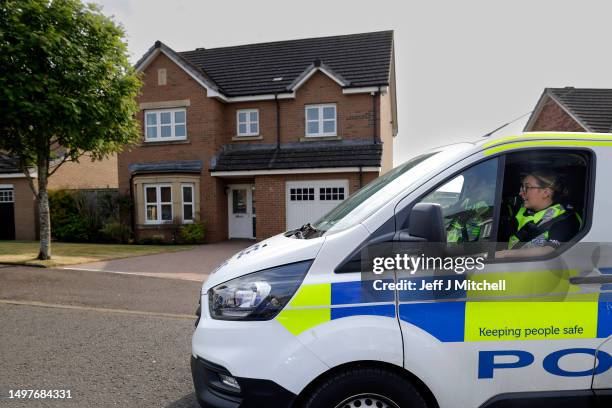 Media gather outside the home of Former First Minister Nicola Sturgeon who was today arrested in connection with the ongoing investigation into the...