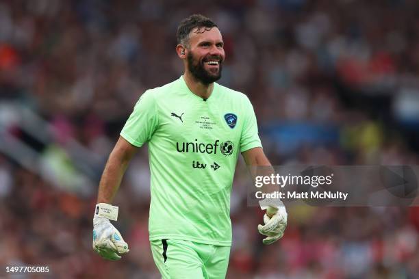 Ben Foster of World XI looks on during Soccer Aid for Unicef 2023 at Old Trafford on June 11, 2023 in Manchester, England.