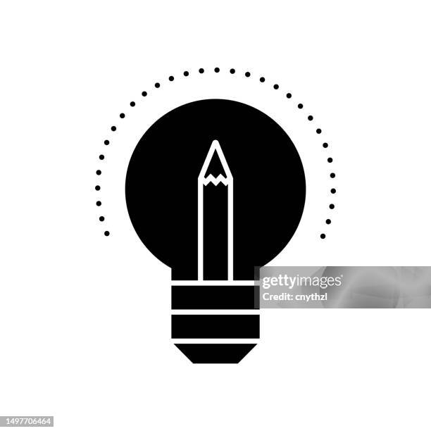 creativity icon solid style. vector icon design element for web page, mobile app, ui, ux design - thinking hard stock illustrations