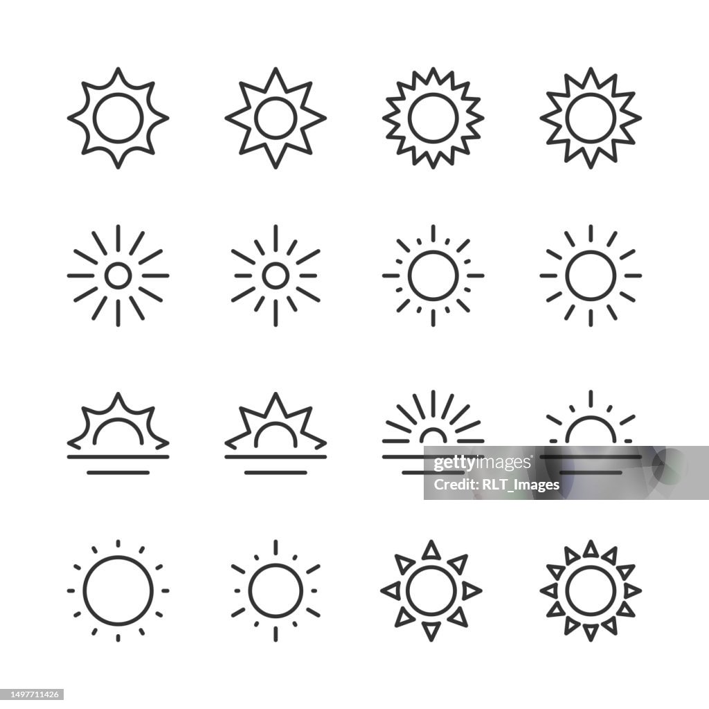 Sun Icons — Série Monoline