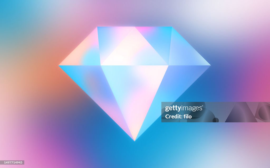Diamond Gem Glow Gradient Design moderno