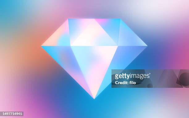 diamond gem glow gradient modern design - diamond jubilee stock illustrations