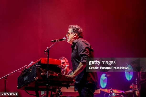 Singer-songwriter Andres Calamaro during a performance at the Noches del Botanico, on 11 June, 2023 in Madrid, Spain. Andres Calamaro is an Argentine...