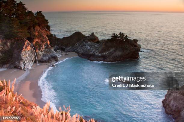 mcway falls, julia pfeiffer burns state park, ca - big sur stock pictures, royalty-free photos & images